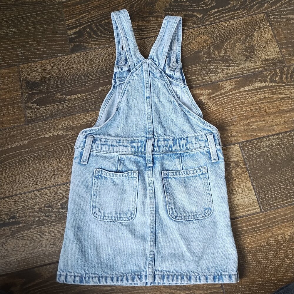 Kids Old Navy Light Wash Denim Overall Dress | Size US XS (5) - Picture 2 of 16